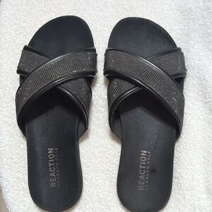 Kenneth Cole Reaction Women's Black Slide Sandals Size 6.5 Med